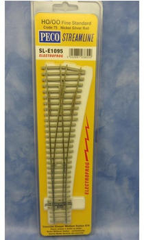 Peco H0m SL-E1095 - Code 75 Weiche rechts 12° mittlerer Radius