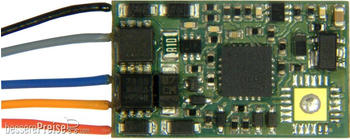 Zimo MX820E - Einzelweichen-Decoder - 19 x 11 x 3,5 mm - 0,8 A (Spitze 2,5 A)