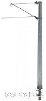 Sommerfeldt H0 (1:87) 190 - H0 Streckenmast mit Ausleger 100 mm Alu 5 Stück