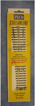 Peco SL-E189 - Code 75 Weiche links 12° großer Radius