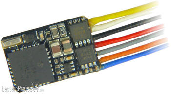 Zimo Miniatur Decoder - 14 x 9 x 2,5 mm - 0,8 A 4 Fu-Ausgänge (MX622)