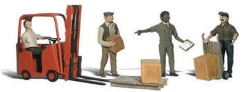 Woodland Scenics s H0 (1:87) WA1911 - H0 Arbeiter mit Gabelstapler