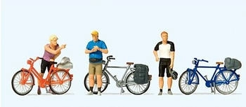Preiser 10644 - Stehende Radfahrer isportlicher Kleidung - 2