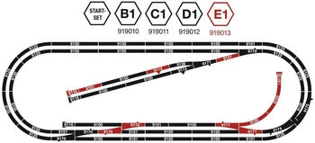 Fleischmann Gleisset E1 1:160 Spur N DC mit Bettung (919013)