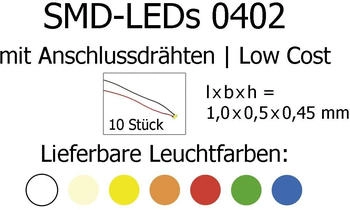 Tams Elektronik 81-50062-10-C LED mit Anschlussdrähten Warmweiß 10St.
