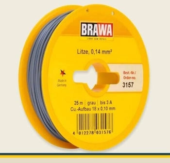 Brawa Schaltlitze 0.14 mm² 25 m grau H0 (3157)
