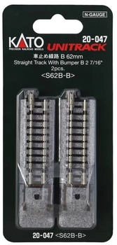 Kato Prellbock Typ B mit Gleis gerade 62 mm 2 Stk. N (K20-047)