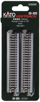 Kato N Gleis 124 mm 4 Stk. gerade (K20-020)