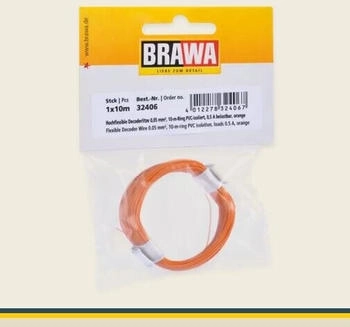 Brawa Decoderlitze 0.05 mm² 10 m orange (32406)