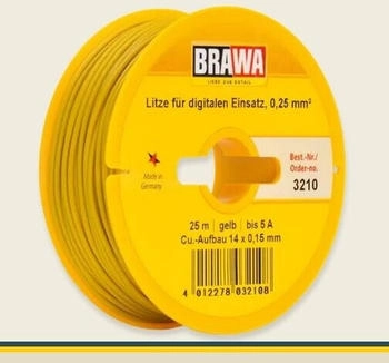Brawa Einzelader 0.25 mm² 25 m gelb (3210)
