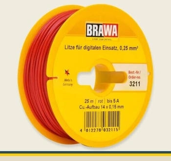 Brawa Einzelader 0.25 mm² 25 m rot (3211)