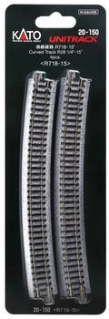 Kato Gleis gebogen R718 mm 15° 4 Stk. N (K20-150)