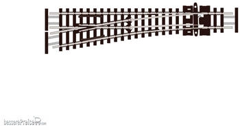 Peco N SL-E392F - Code 55 Weiche links 10° kleiner Radius