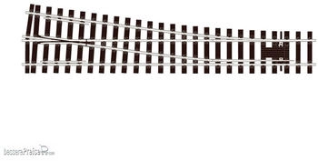 Peco 0 SL-E791FB - Code 143FB Weiche rechts 8°