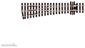 Peco Code 75 Weiche links 10° H0m (SL-E1496)