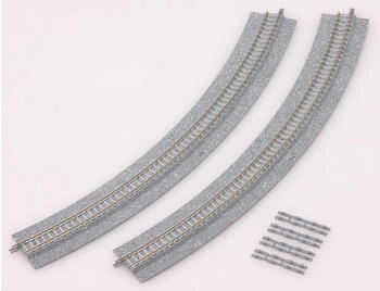 Tomytec 4 Gleise gebogen mit breiter Schotterbettung 45° r 317 mm N (977721)