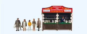 Preiser Kirmesbude Porzellan Fertigmodell H0 (24693)