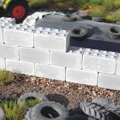 Juweela Betonblöcke Noppen 8er/4er 20+10 Stk. H0 1:87 (28330)