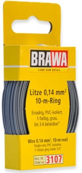 Brawa Litze 0,14 mm² 10 m Ring grau H0 (3107)