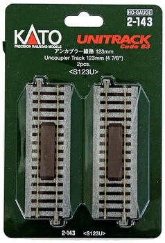 Kato Unitrack Entkupplungsgleis 123 mm 2 Stk. H0 (2-143)