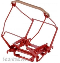 Sommerfeldt H0 (1:87) 679 - H0 Altbau-Scherenstromabnehmer mit breitem Kupfer-Schleifstück ackiert RAL 3000 rot ahmen 2 x M 1,6 (Paar)