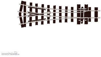 Peco H0e SL-E497 - Code 80 Y-Weiche 22,5°