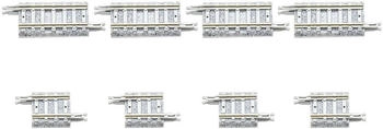 Tomytec N 971098 8 Gleise gerade in Schotterbettung 4x 18,5 mmund 4x33 mm