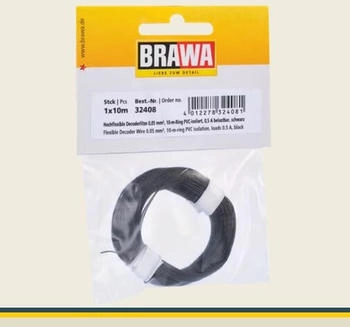 Brawa 32408 Decoderlitze 0,05 mm² 10 m Ring schwarz