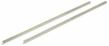 Rokuhan 7297084 Z Gleis gerade 440 mm mit Betonschwellen mit Anschlussblende (2 Stk.)