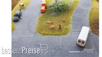 Juweela H0 (1:87) 28274 1:87 FLEXYWAY Pflasterstraße Altstadt Kopfsteinplatz 32x18cm