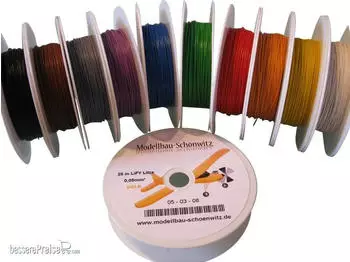 Schönwitz 50077 25 Meter Miniaturkabel Litze LIFY 0,05mm² lila