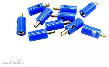 Schönwitz 51397 10 Stück Querlochstecker Bananenstecker 2,6mm blau