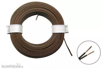 Schönwitz 50366 10m LIYZ Doppellitze Zwillingslitze 2x 0,08mm² braun