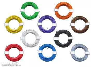 Schönwitz 51023 10x 10m Ring Miniaturkabel Litze flexibel LIY 0,14mm²
