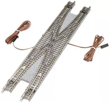 Tomytec N 972474 Doppelkreuzungsweiche in Schotterbettung