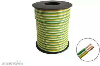 Schönwitz 50367 25m Drillingslitze für Weichen 3x 0,14mm² grün / weiß gelb