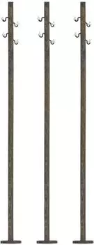 Busch Model H0 (1:87) 1754 - Freileitung 3 Holzmasten