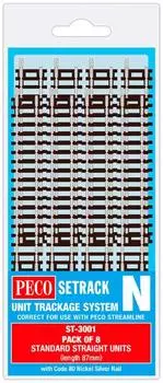 Peco N ST-3001 - Standard gerade (8er-Pack)