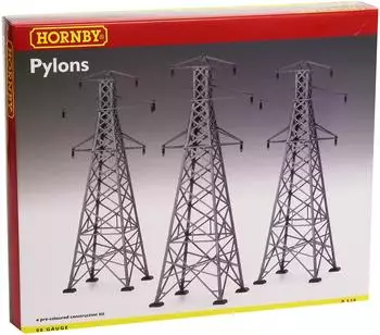 Hornby Pylone Elektrokabel-Set, Spur 00 1:76 (R530)