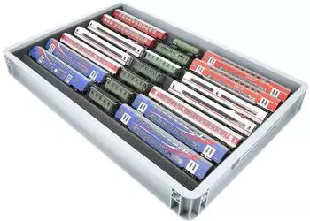 Feldherr Euro Box für Modelleisenbahnen TT mit Zugliege, 7 Fächer
