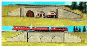 Kibri Bahndamm-Stützmauern (37671)