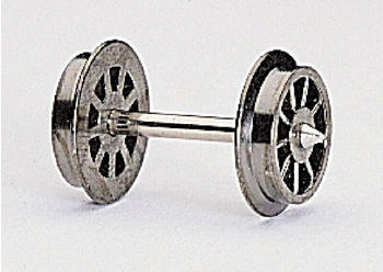 Fleischmann Speichenradsatz 23,5 mm. nicht isoliert für Wechselstromsystem (6562)