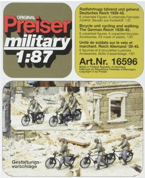 Preiser Radfahrtrupp fahrend und gehe (16596)