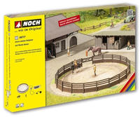 NOCH 66717, NOCH 66717 H0 micro-motion Reitplatz mit Pferde-Boxen