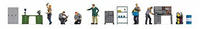 NOCH 16250, NOCH H0 Figuren-Themenwelt "Werkstatt" 16250 Bemalt