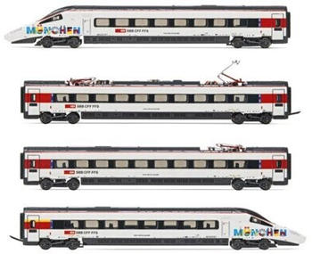 Arnold 4-tlg. Set elektrischer Triebzug RABe 503 018 "Astoro" "ECE 190 München - Zürich", SBB, Ep. VI (HN2567)