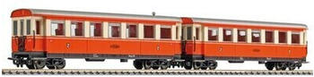 Liliput 2-tlg. Set 4-achs. Personenwagen B4ip/s 30 und 31 rot-creme, Zillertalbahn, Ep. IV (L340508)