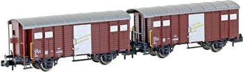 Hobbytrain 2 ged. SBB Güterwagen K3 braun Ep.IV (H24251)