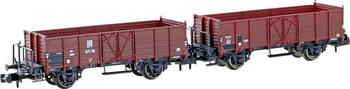 Hobbytrain SBB 2 offene Güterwagen L6,Holz-Ausführung Ep.III (H24351)