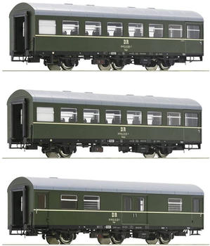 Roco H0 3er-Set 1: Personenzug der DR Reko-Sitzwagen Baage (6200009)